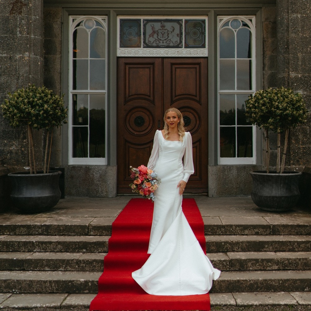 Georgina Rose Fitted Wedding Gown with sleeves